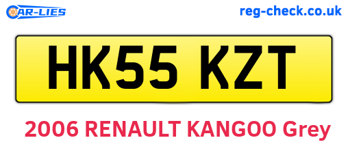 HK55KZT are the vehicle registration plates.