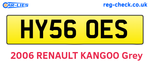 HY56OES are the vehicle registration plates.