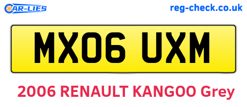 MX06UXM are the vehicle registration plates.