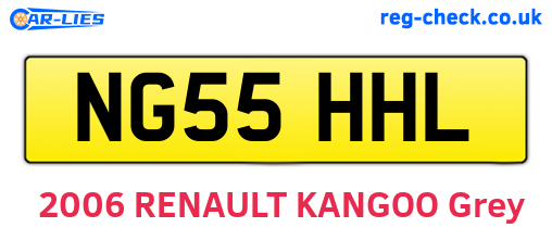 NG55HHL are the vehicle registration plates.