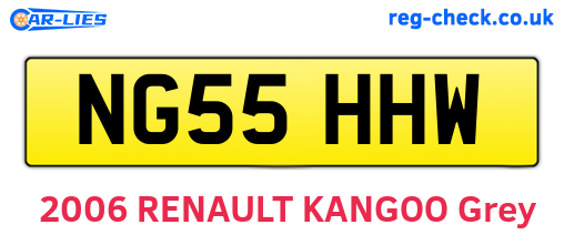 NG55HHW are the vehicle registration plates.