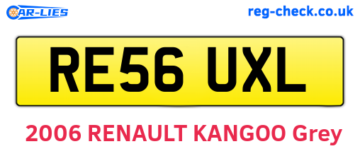 RE56UXL are the vehicle registration plates.