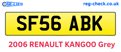SF56ABK are the vehicle registration plates.