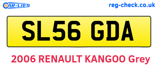 SL56GDA are the vehicle registration plates.