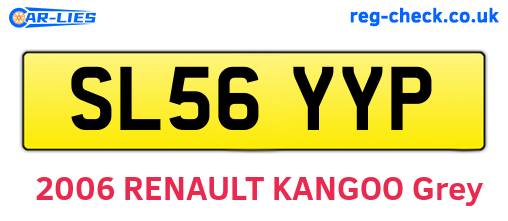 SL56YYP are the vehicle registration plates.