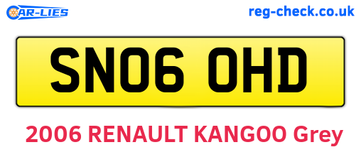 SN06OHD are the vehicle registration plates.