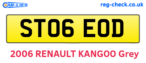 ST06EOD are the vehicle registration plates.