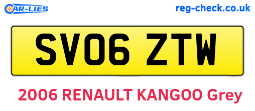 SV06ZTW are the vehicle registration plates.