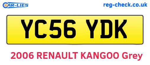 YC56YDK are the vehicle registration plates.
