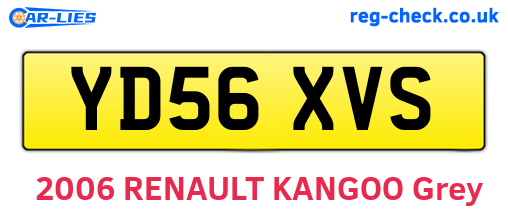 YD56XVS are the vehicle registration plates.