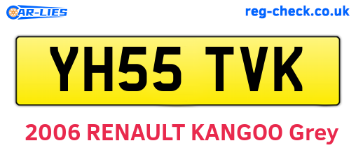YH55TVK are the vehicle registration plates.