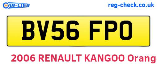 BV56FPO are the vehicle registration plates.