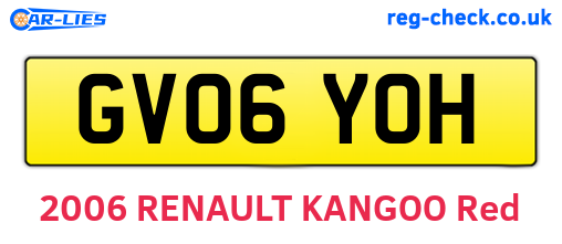 GV06YOH are the vehicle registration plates.