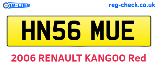 HN56MUE are the vehicle registration plates.