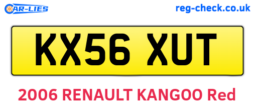 KX56XUT are the vehicle registration plates.