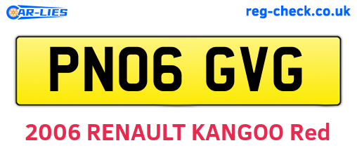 PN06GVG are the vehicle registration plates.