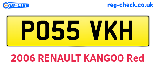 PO55VKH are the vehicle registration plates.