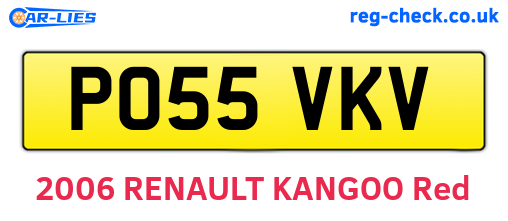PO55VKV are the vehicle registration plates.