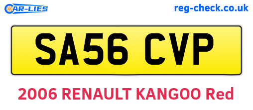 SA56CVP are the vehicle registration plates.
