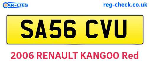 SA56CVU are the vehicle registration plates.