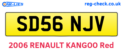 SD56NJV are the vehicle registration plates.