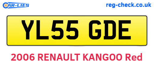YL55GDE are the vehicle registration plates.