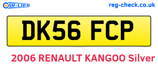 DK56FCP are the vehicle registration plates.