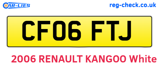 CF06FTJ are the vehicle registration plates.