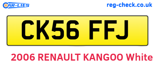 CK56FFJ are the vehicle registration plates.