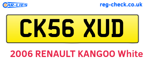 CK56XUD are the vehicle registration plates.