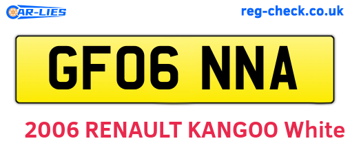 GF06NNA are the vehicle registration plates.