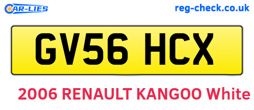 GV56HCX are the vehicle registration plates.