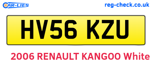 HV56KZU are the vehicle registration plates.