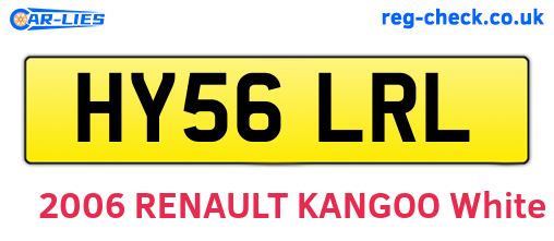 HY56LRL are the vehicle registration plates.