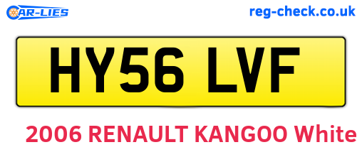 HY56LVF are the vehicle registration plates.