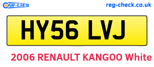 HY56LVJ are the vehicle registration plates.