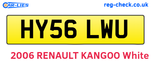 HY56LWU are the vehicle registration plates.