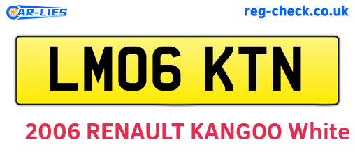 LM06KTN are the vehicle registration plates.