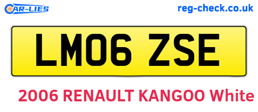 LM06ZSE are the vehicle registration plates.