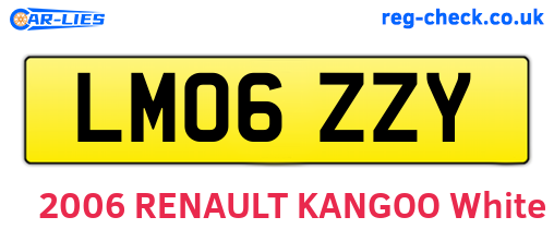 LM06ZZY are the vehicle registration plates.