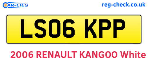 LS06KPP are the vehicle registration plates.