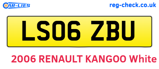 LS06ZBU are the vehicle registration plates.