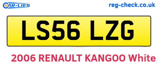 LS56LZG are the vehicle registration plates.