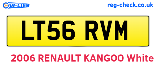 LT56RVM are the vehicle registration plates.