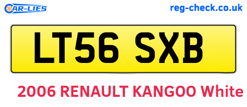 LT56SXB are the vehicle registration plates.