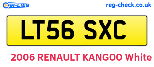 LT56SXC are the vehicle registration plates.