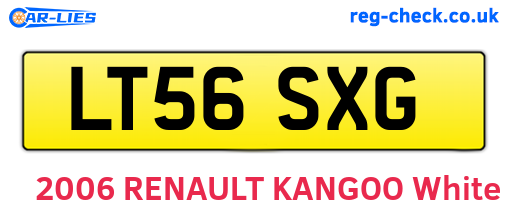 LT56SXG are the vehicle registration plates.