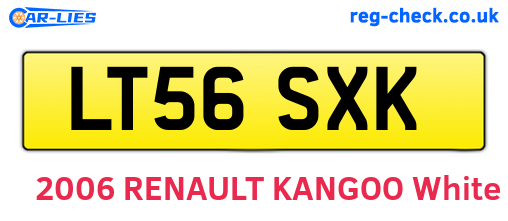 LT56SXK are the vehicle registration plates.