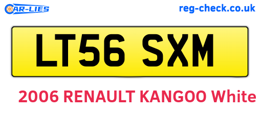 LT56SXM are the vehicle registration plates.