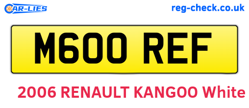 M600REF are the vehicle registration plates.